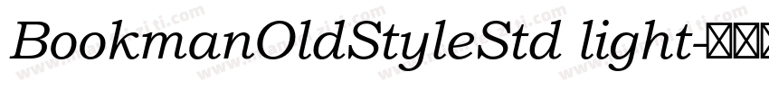 BookmanOldStyleStd light字体转换
